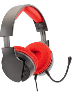 Trade Invaders SPX-300 Gaming Headset Over Ear Black Red