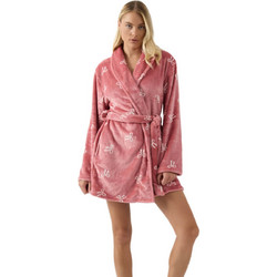 Minerva Γυναικεία Ρόμπα Χειμωνιάτικη Fleece Ροζ 96-52706
