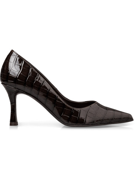 Envie Shoes Γόβες Λουστρίνι με Λεπτό Ψηλό Τακούνι Καφέ E02-22084-28