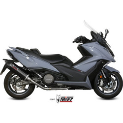 MIVV Oval Σετ Εξάτμισης για Kymco AK 550 με Σιγαστήρα Black