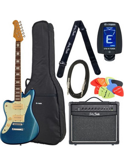 Harley Benton JA-60CCLH Set Ηλεκτρική Κιθάρα Alternative με Μαγνήτες SS & Ταστιέρα Indian Laurel Lake Placid Blue