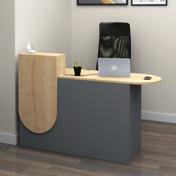 Megapap Rezio Γραφείο Reception Ξύλινο 140x50x101.8cm GP028-0141,1