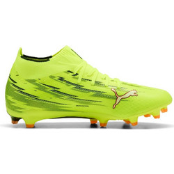 Puma Ultra 6 Match+ FG/AG 108702-01 Ποδοσφαιρικά Παπούτσια με Τάπες και Καλτσάκι Lime