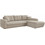 HomeMarkt KANSO Καναπές Κρεβάτι Δεξιά Γωνία Μπεζ 244x188x80cm HM3338.03R