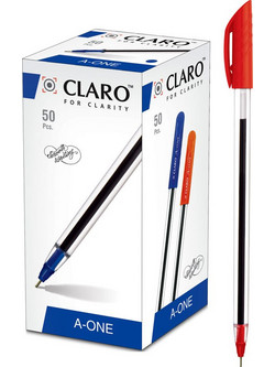 Claro A-One Στυλό Διαρκείας 0.7mm Κόκκινο 50τμχ CL-1174