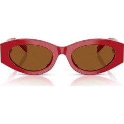 Tory Burch TY7222U 189373 Γυναικεία Γυαλιά Ηλίου Οβάλ Κοκάλινα Κόκκινο με Καφέ Φακό