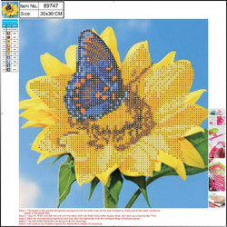 Centrum Sunflower Καμβάς Diamond Painting Kit 30x30cm 89747