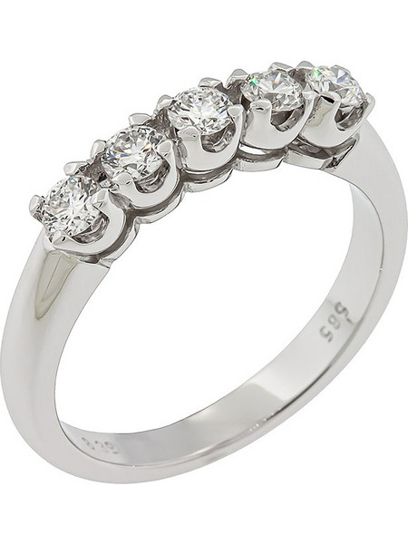 Million Diamonds Γυναικείο Δαχτυλίδι Σειρέ Μισόβερο από Λευκόχρυσο 14K με Διαμάντι LGD22894