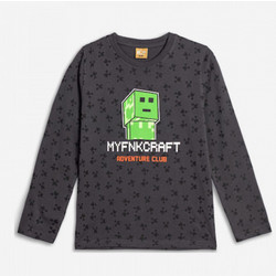 Funky Παιδικό T-Shirt Μακρυμάνικο Ανθρακί Lime 226-106114-1