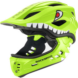 Rockbros TT-32003 Shark Παιδικό Κράνος Ποδηλάτου Βουνού / Downhill / BMX / Dirt Full Face Lime