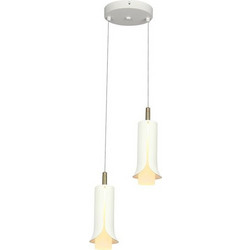 V-TAC 24135 Κρεμαστό Φωτιστικό Οροφής Δίφωτο LED με Θερμό Λευκό Φως Χρυσό