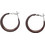 RO Accessories Γυναικεία Σκουλαρίκια Κρίκοι Καφέ E1179