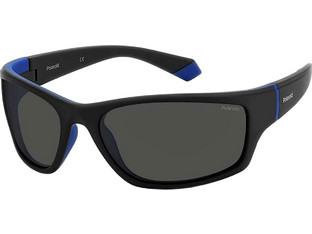 Polaroid Eyewear PLD2135S D51M9 Ανδρικά Γυαλιά Ηλίου Μάσκα Κοκάλινα Μαύρα με Μαύρο Φακό