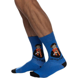 Inizio Βαμβακερές Ανδρικές Κάλτσες Ψηλές με Σχέδια Royal Blue 4194-02-1