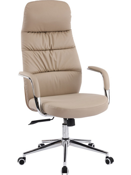 HomeMarkt Teeter Καρέκλα Διευθυντική με Ανάκλιση Μπεζ HM18355.02