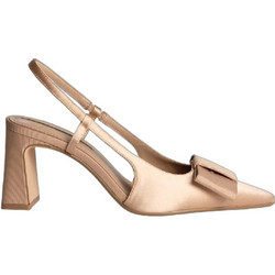 Corina Γόβες Slingback με Χοντρό Ψηλό Τακούνι & Φιόγκο Μπεζ M6255