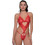 Milena By Paris Sexy Κορμάκι String See Through με Δαντέλα Κόκκινο 2493