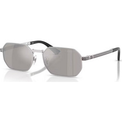 Versace VE2297 10006G Γυναικεία Γυαλιά Ηλίου Τετράγωνα Μεταλλικά Ασημί με Aσημί Φακό