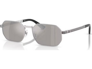 Versace VE2297 10006G Γυναικεία Γυαλιά Ηλίου Τετράγωνα Μεταλλικά Ασημί με Aσημί Φακό
