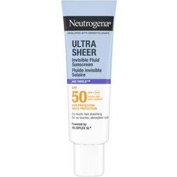 Neutrogena Ultra Sheer Invisible Age Shield Αντηλιακό Γαλάκτωμα Προσώπου Αντιγηραντικό Κατά των Πανάδων SPF50+ 50ml