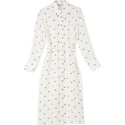 Milkwhite Midi Καθημερινό Φόρεμα Σεμιζιέ Λευκό DS24-220