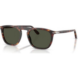 Persol PO3391S 24/31 Ανδρικά Γυαλιά Ηλίου Τετράγωνα Κοκάλινα Ταρταρούγα με Πράσινο Φακό