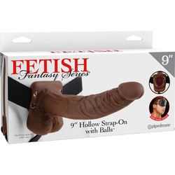 Pipedream Fetish Fantasy 9" Hollow Harness Strap On με Dildo 23cm Καφέ