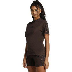 Adidas Seasonal Essentials Γυναικείο Αθλητικό T-Shirt Σοκολατί KE8830