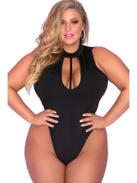 Rene Rofe Sexy Κορμάκι String Μαύρο 20017X