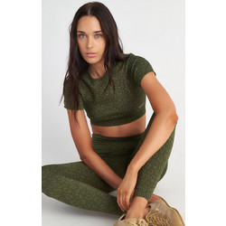 Sugarfree Γυναικείο Αθλητικό Crop Top Χακί 25862047-521