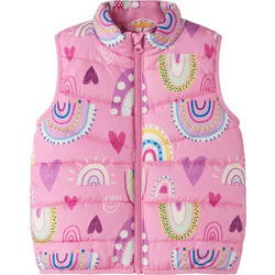 Name It Rainbows Αμάνικο Παιδικό Μπουφάν Χειμωνιάτικο Puffer Ροζ 13237541
