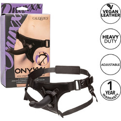 CalExotics Onyxx Harness Strap On με Τριπλό Dildo 15.2cm Μαύρο