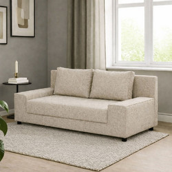 Alphab2b Τριθέσιος Καναπές Κρεβάτι Μπεζ 200x81x71cm GR-FAV-MA08