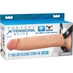 Pipedream Fantasy X-tensions Elite 9" Hollow Harness Strap On με Dildo 22.8cm Flesh
