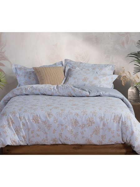 Nef-Nef Σετ Σεντόνια King Size Βαμβακοσατέν 270x280 Foxy Silver Blue