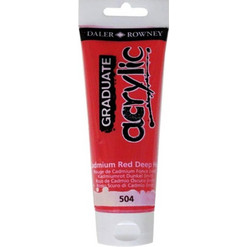Daler-Rowney Graduate 504 Cadmium Red Deep Hue Ακρυλικό Χρώμα Ζωγραφικής 120ml