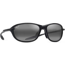 Maui Jim MJ0338S 001 Ανδρικά Γυαλιά Ηλίου Οβάλ Κοκάλινα Μαύρα με Μαύρο Φακό