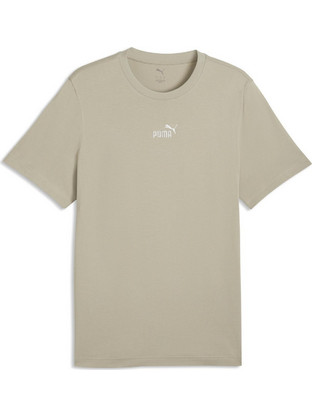 Puma ESS No1 Logo Ανδρικό Αθλητικό T-Shirt Μπεζ 692912-61