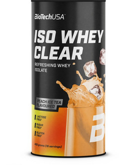 Biotech USA ISO Whey Clear Peach Ice Tea Πρωτεΐνη Ορού Γάλακτος Γράμμωσης Χωρίς Λακτόζη & Γλουτένη 400gr