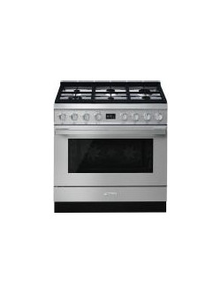Smeg CPF9GPX Κουζίνα Ηλεκτρική 115lt με Εστίες Αερίου & Πυρόλυση 90cm