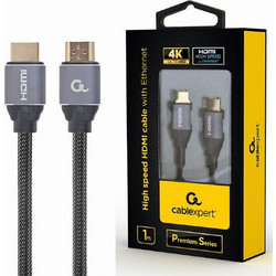 Cablexpert Καλώδιο HDMI 2.0 Braided HDMI Male to HDMI Male 10m Black