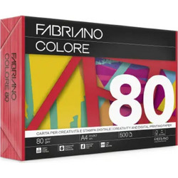Fabriano Colore Χαρτί Α4 80gr/m² 500 Φύλλα Κόκκινο