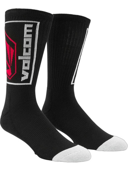 Volcom Modstone Ανδρικές Κάλτσες Ψηλές με Σχέδια Μαύρες D6312504-BLK