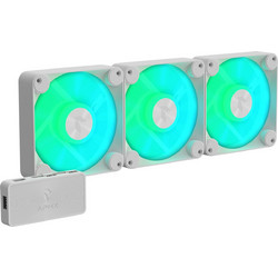 APNX FP1 Case Fan 120mm ARGB με Σύνδεση 3-Pin 4-Pin PWM 3τμχ White