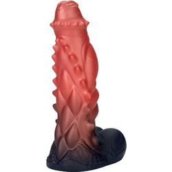 Kinksters Fantasy Monster Large Dildo με Βεντούζα & Όρχεις Μαύρο Κόκκινο