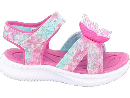 Skechers Παιδικά Πέδιλα για Κορίτσι με Φωτάκια Ροζ Λευκά 303109L-PKMT