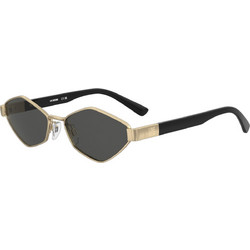 Love Moschino MOL101/S 000IR Γυναικεία Γυαλιά Ηλίου Πολυγωνικά Μεταλλικά Χρυσό Μαύρο με Μαύρο Φακό