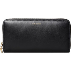 Calvin Klein Μεγάλο Δερμάτινο Γυναικείο Πορτοφόλι με Φερμουάρ Μαύρο LV04F1093G-UB1