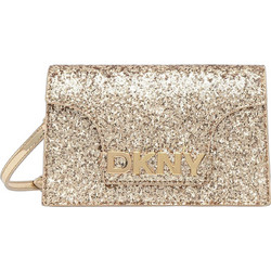 DKNY Γυναικείο Τσαντάκι Χιαστί από Δερματίνη Χρυσό με Στενό Λουρί R545DG58-GLD
