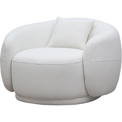 Ravenna Πολυθρόνα Λευκή Julio Warm White 044253